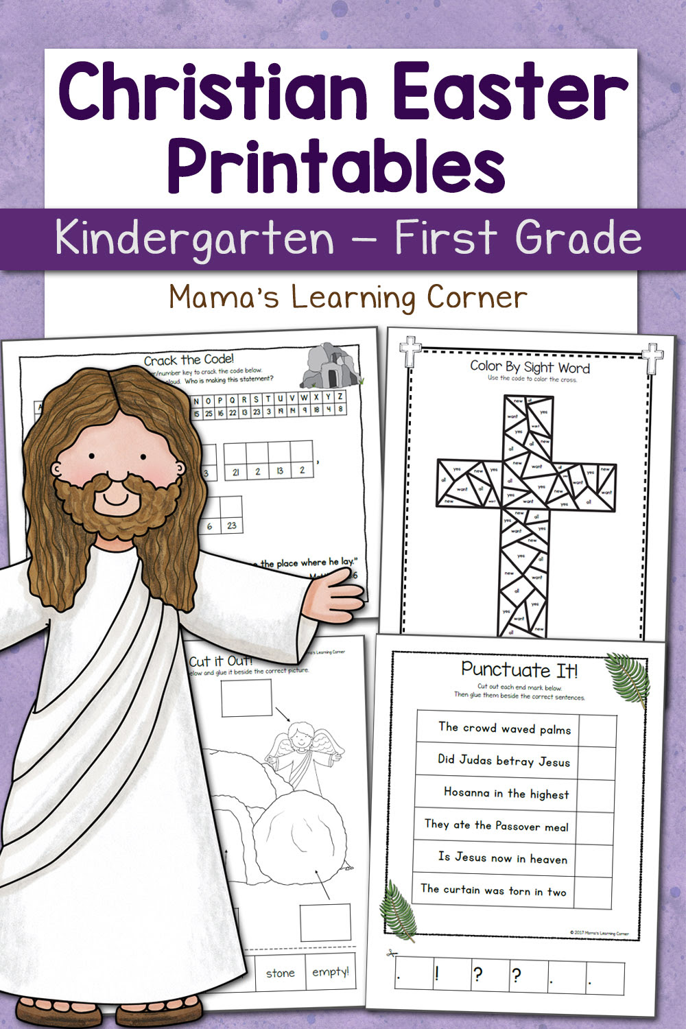 Christian Easter Worksheets for Kindergarten and First ...