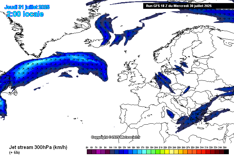 JET STREAM sur METEOCIEL