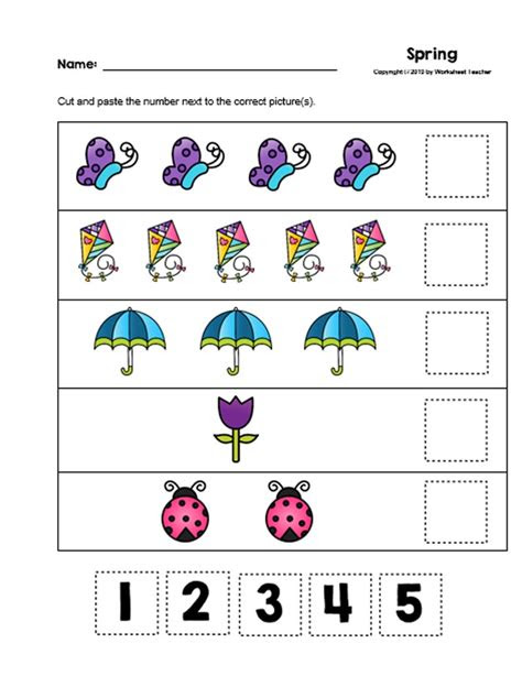  number cut and paste worksheets for preschool free preschool