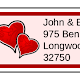 Avery 5260 Blank Template : Valentine's Day Heart Swirls Address Label - Label