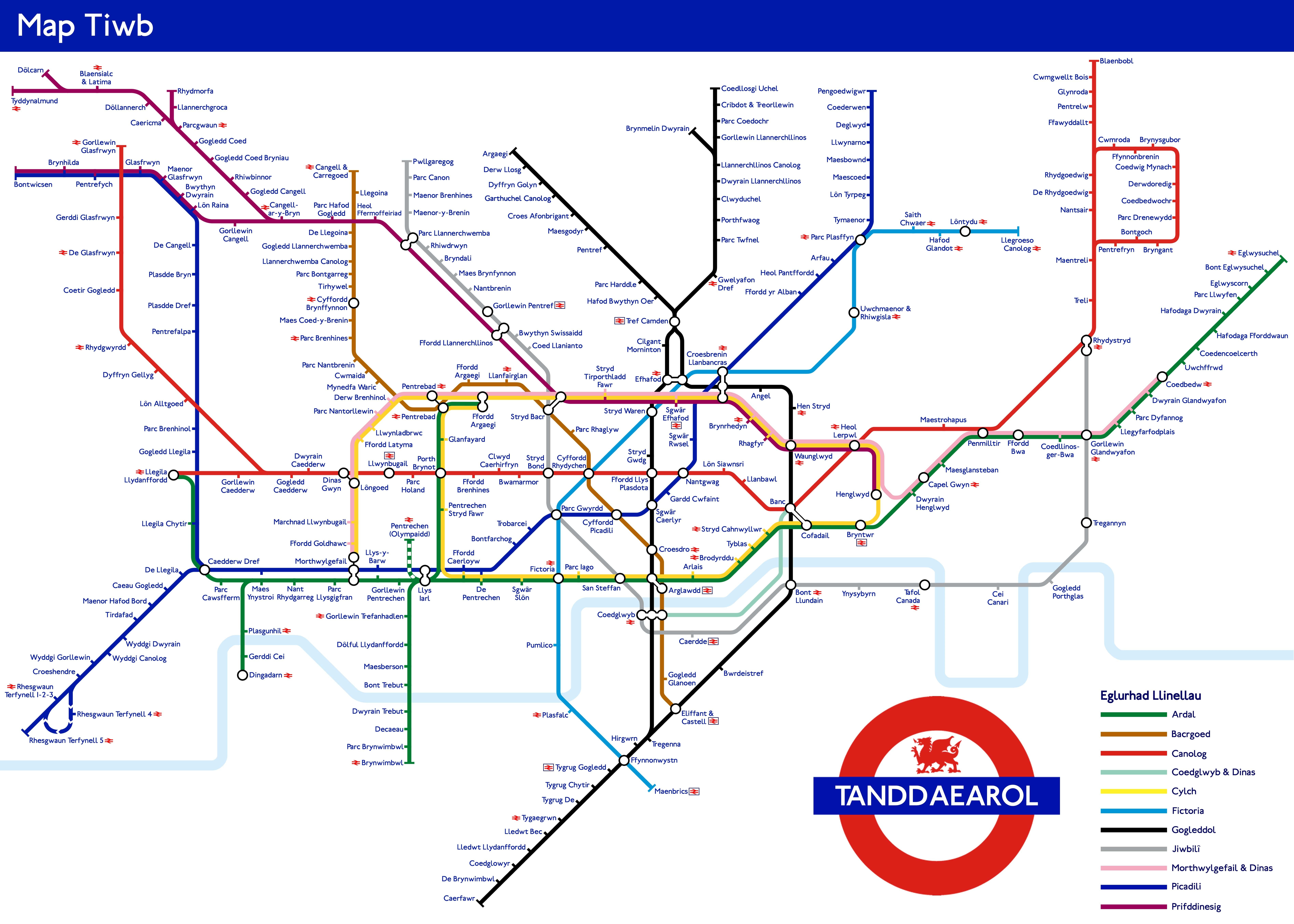 London Underground Tube Map Just A London Underground Map Translated Into Welsh | Londonist