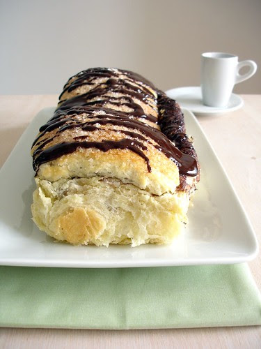 Brioche filled with chocolate ganache