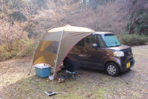 お手軽ゆったり車中泊に最適なカーサイドタープ 八滝ウッディランド S ブログ