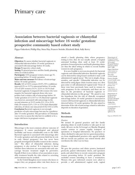 association  bacterial vaginosis