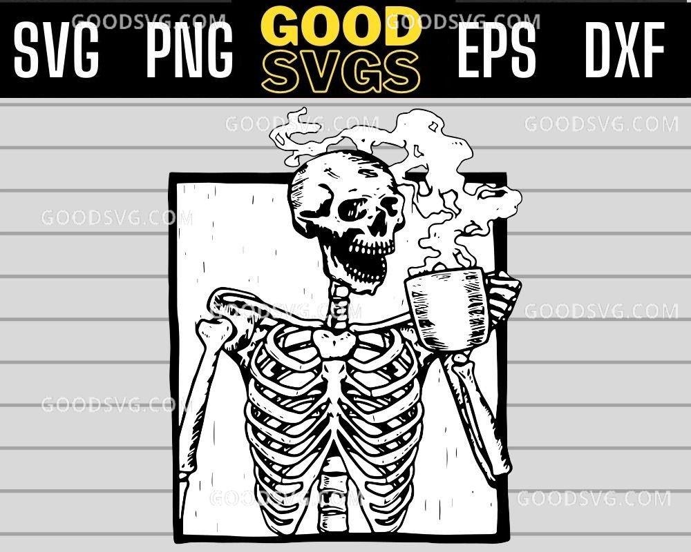Download Skeleton With Coffee Svg - 187+ Best Free SVG File for Cricut, Silhouette and Other Machine