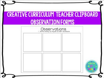 Free Read creative curriculum observation forms PDF PDF