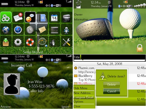 Golf Theme MASTER for blackberry 9800 - free blackberry ...