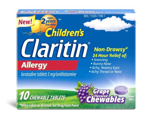 Children Claritin's 5mg Grape Chewables, 10 ct Tablets (Pack of 2)