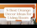 orange and yellow living room