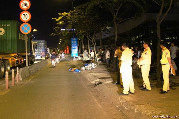 Hiện trường vụ tai nạn khiến người đàn ông tử vong