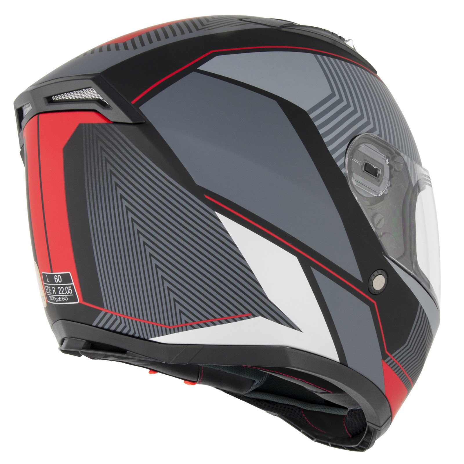 Stealth F117 Neon Red Motorcycle Helmet HD117 Motorbike Inner Visor