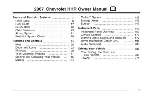 Free Read 2007 hhr online owners manual Paperback PDF