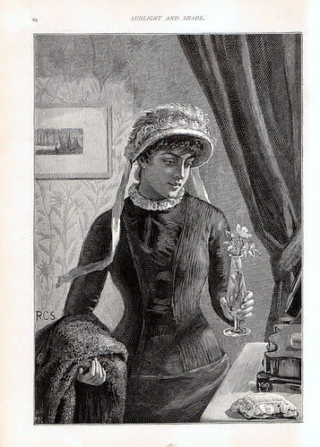 Old Engraving of Victorian Woman