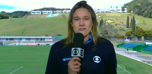 Repórter da Globo e uma das candidatas à Musa da Copa, Fernanda chora ao vivo no "Encontro"