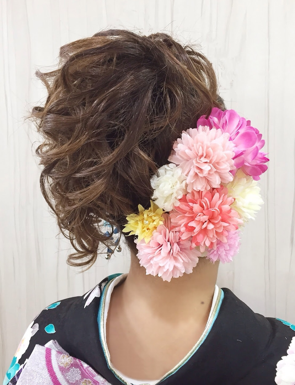 振袖ヘア スタイル 夢館ビューティー 京都 着物着付 ドレスヘアセット メイク 結婚式 およばれ パーティに
