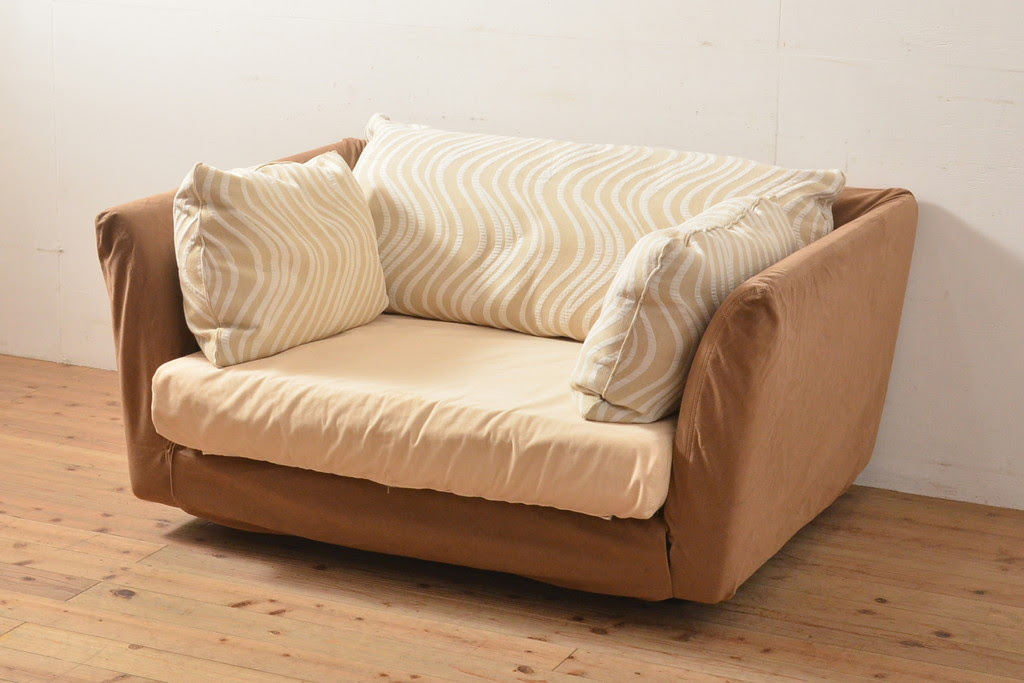 中古 Arflex アルフレックス A Sofa エー ソファ カバー付き ナチュラルな色合いがかわいらしい1 5人掛けソファ 定価約30万円 一人掛けソファ アームチェア R ラフジュ工房