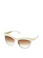 Alexander McQueen Gafas de Sol AMQ 4251/S Woman Dorado / Blanco