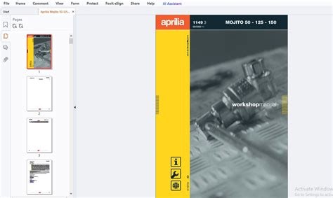 Download Aprilia Mojito 50 125 150 Workshop Service Manual