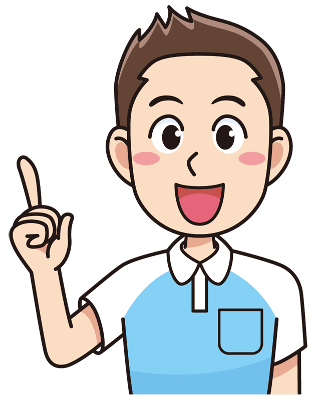 指を指す介護士の男性 無料イラスト素材 イラスト素材図鑑