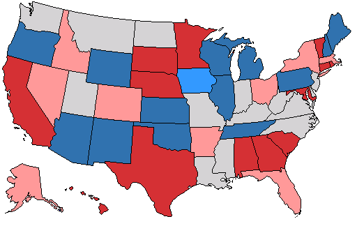 Us Map Republican Democrat