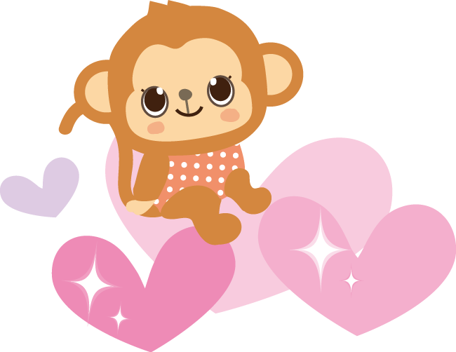 猿 さる のイラスト 無料イラストフリー素材