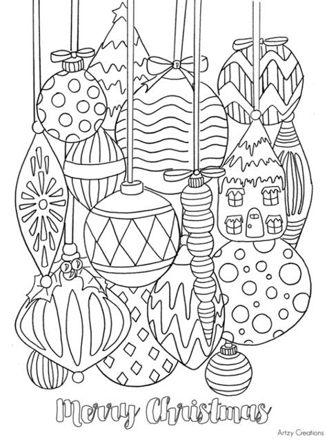 kids  fun kleurplaat kerstballen heel veel kerstballen