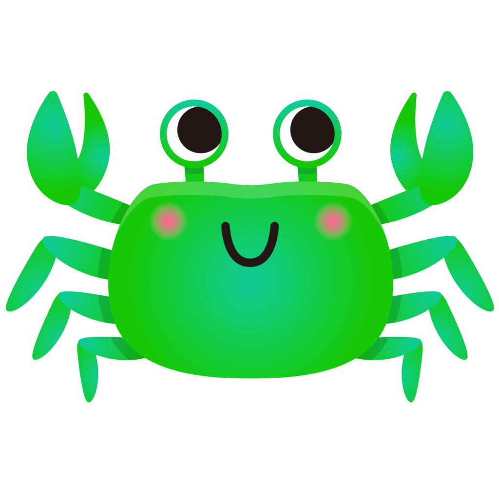 商用フリー 無料イラスト 緑色のかに 蟹 のイラスト Crab005 商用ok フリー素材集 ナイスなイラスト