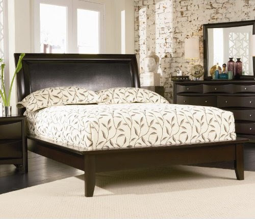 Cheap Cappuccino Platform King Size Bed