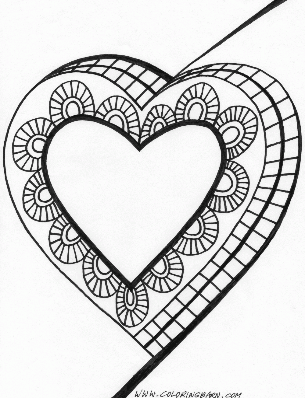 111 dessins de coloriage coeur à imprimer sur LaGuerche.com  Page 1