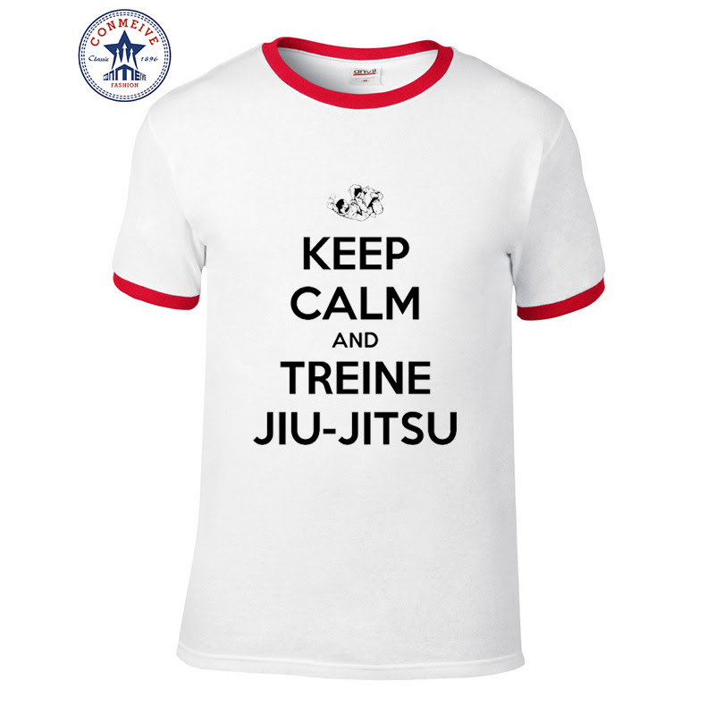 novogodišnje čestitke vicevi 2017 Hot Selling Funny KEEP CALM AND TREINE JIU JITSU Cotton T  novogodišnje čestitke vicevi