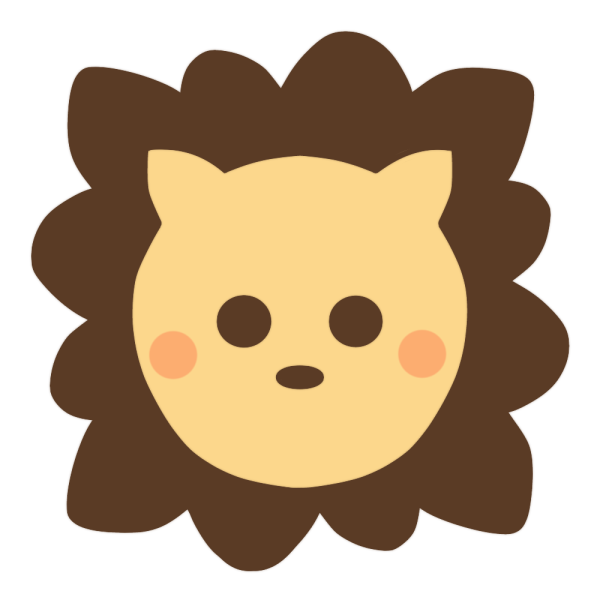 ライオンの顔のイラスト かわいいフリー素材が無料のイラストレイン