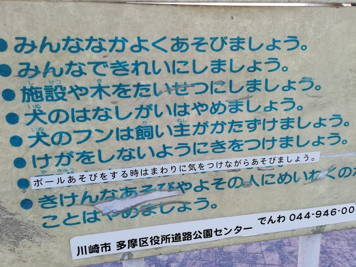 川崎市の公園 ボール遊びokに Noborito Blog