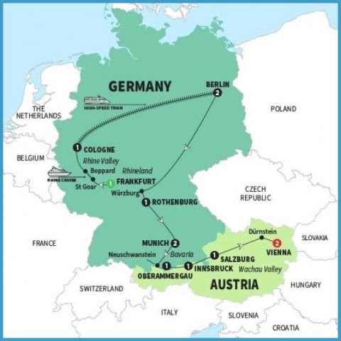 Map Of Germany And Austria