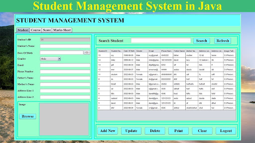 Student Management System in Java