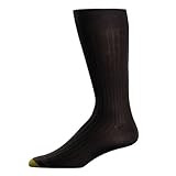 Gold Toe Men's ADC Aquafx Adams Rib Dress Sock, Brown, Size 6-12 1/2