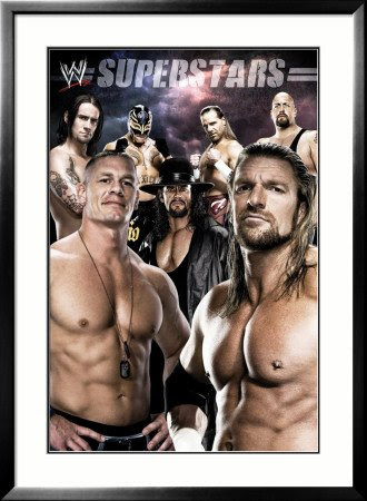 WWE Superstars Framed Poster Print, 33x45 