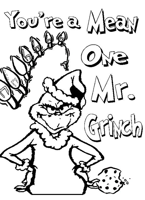 Grinch Christmas Printable Coloring Pages