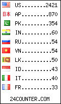 visitors by country counter