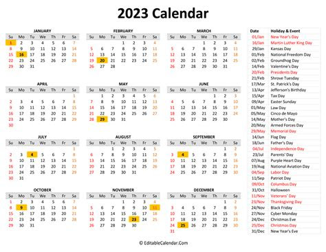 The start of a new year is the perfect time to plan ahead and get organized. 2023 printable calendar with holidays