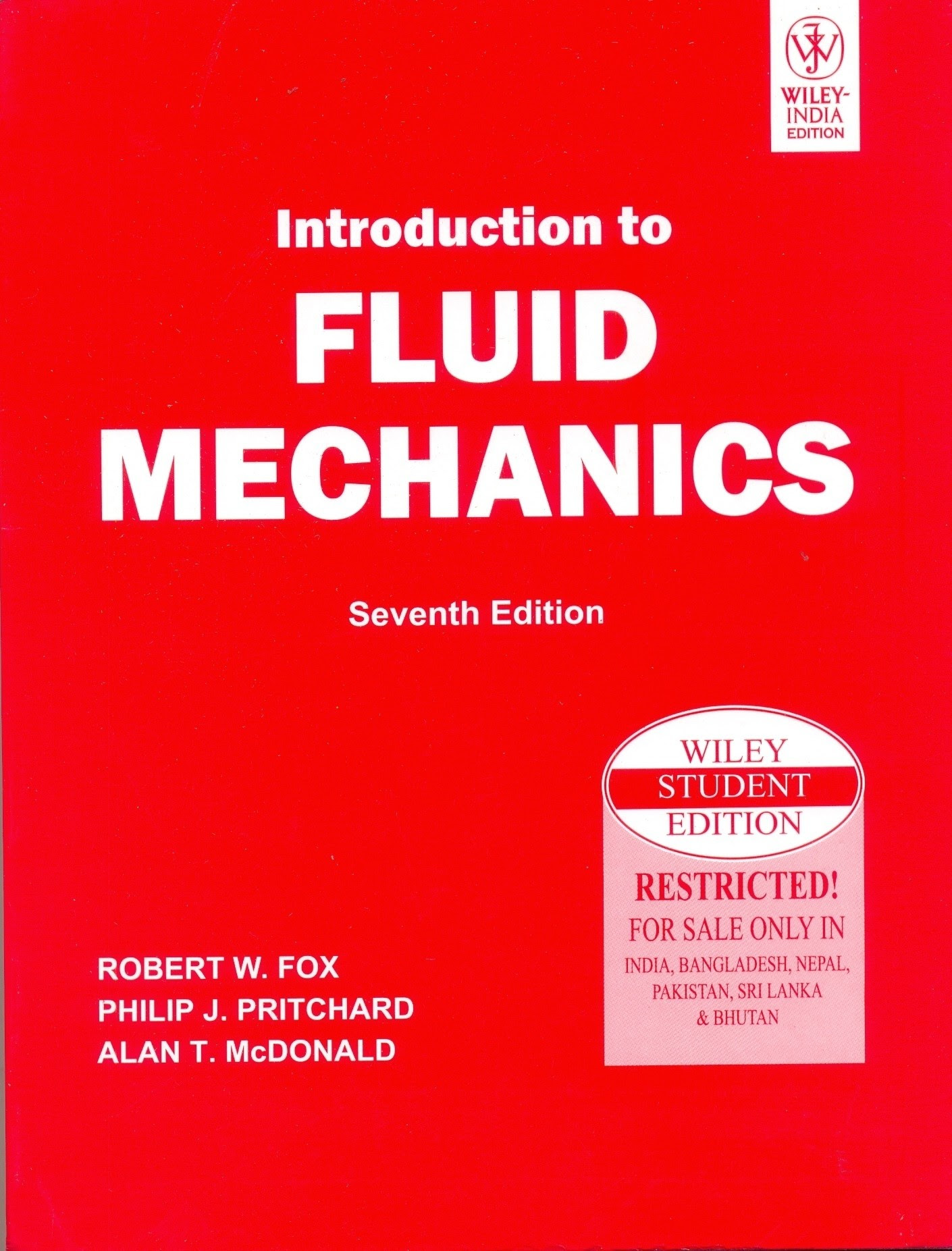 Introduction To Fluid Mechanics English 7th Edition