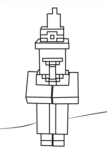 Minecraft Witch coloring page  Free Printable Coloring Pages