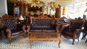 Set Kursi  Tamu  Sofa Ukir Kayu  Jati  Jepara  Cahaya Mebel 