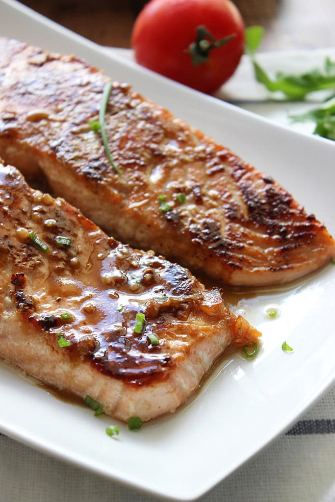 Steamed Salmon With Garlic And Ginger Recipe — Dishmaps