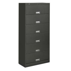 HON (R) Brigade (R) 600-Series Shelf File, With Locking Doors, Legal Size, 75 7/8in.H x 36in.W x 16 3/4in.D, 190 Lb., Charcoal