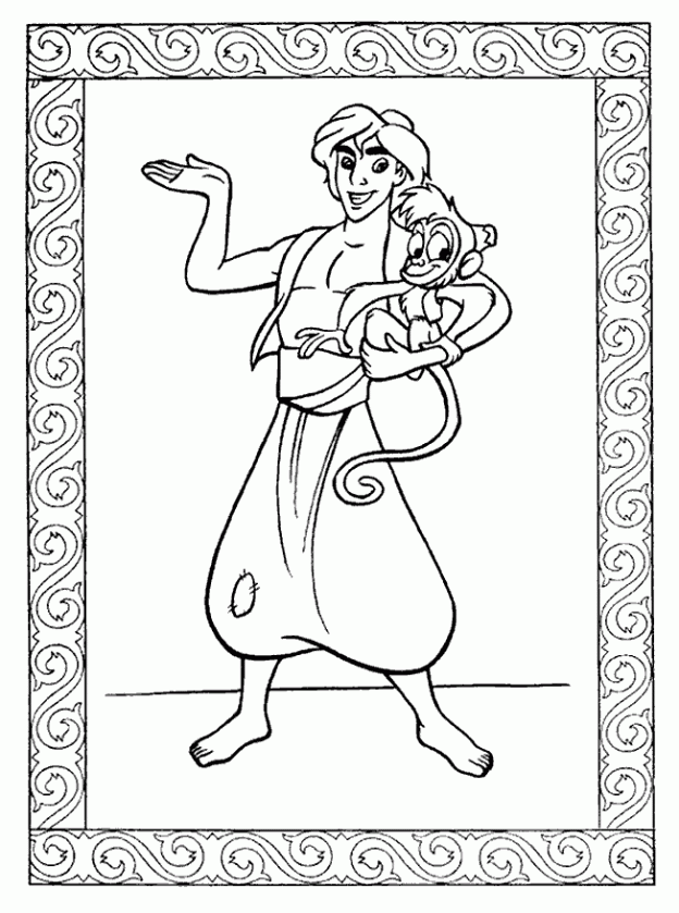 Free Printable Aladdin Coloring Pages For Kids
