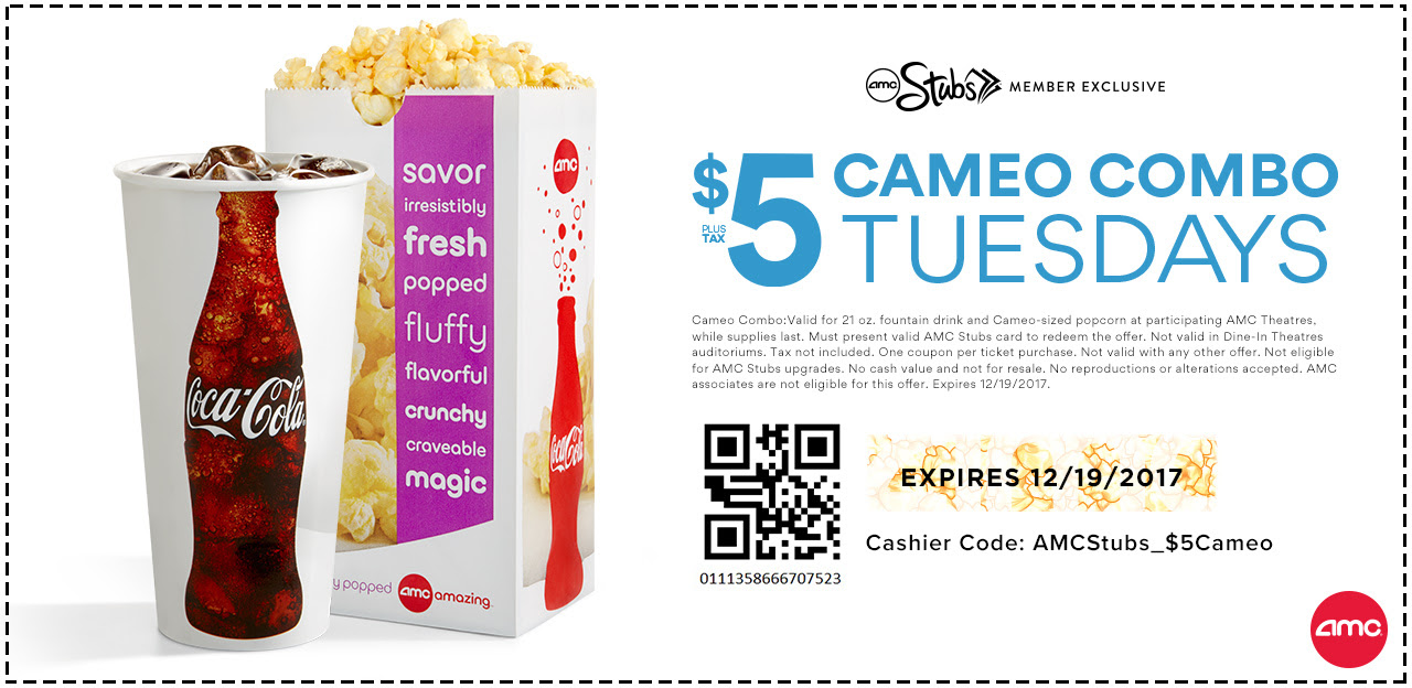 AMC Theatres $5 Ticket Tuesdays Coupon