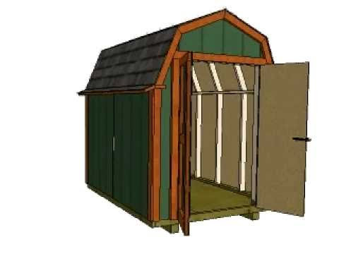 6x8 Barn Plans, Gambrel Shed Plans, Small Barn Plans - YouTube