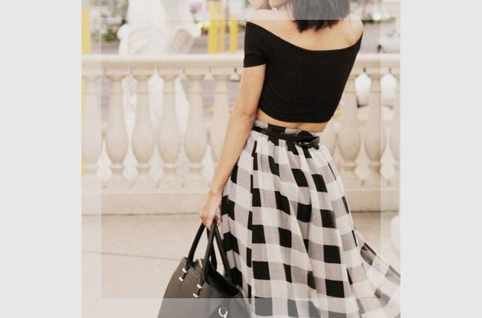 ギンガムチェックのスカート ワンピースのおしゃれな着こなし コーディネート集 コーデラボ