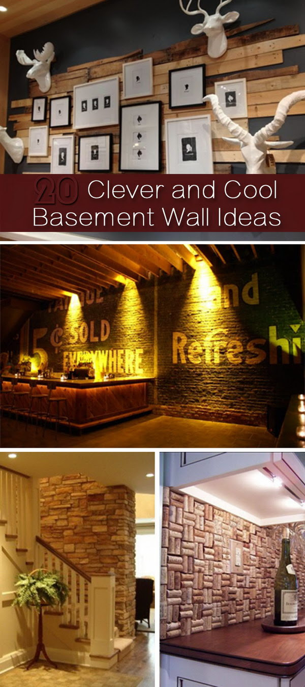 20 Clever and Cool Basement Wall Ideas - Hative