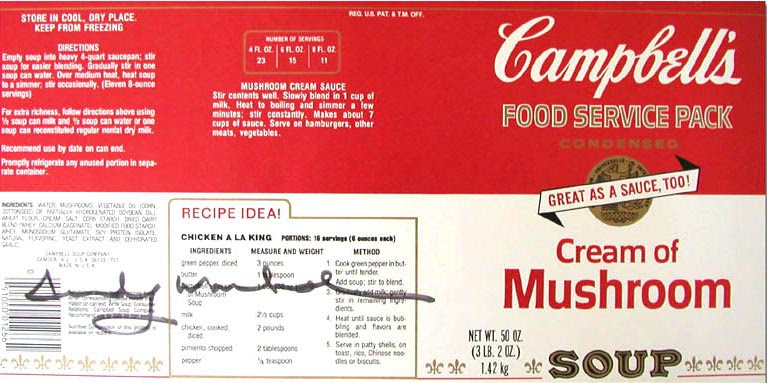 Artworks Inc: Andy Warhol - SOUP CAN LABEL (LARGE) - CREAM OF ...